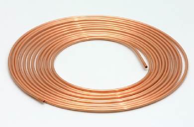 Click to enlarge - Imperial and metric soft copper tubing is stocked in 10 metre or 30 metre coils. This tubing is fully annealed allowing very tight bends to be formed and the ends to be easily flared.
